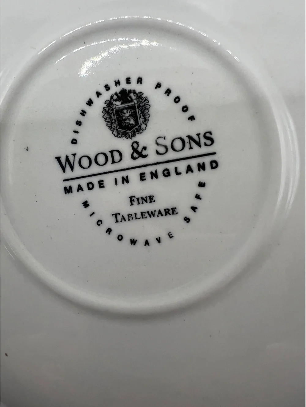 Vintage Wood & Sons English Pink and Ivory Tea and coffee Saucer